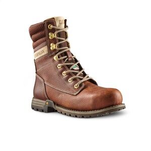 Caterpillar-CAT Women's Clover 8 Inch Steel Toe Steel Plate Leather Work Boots